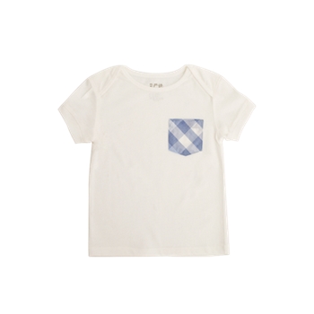 白色素雅短袖T恤（男婴童）	1156178