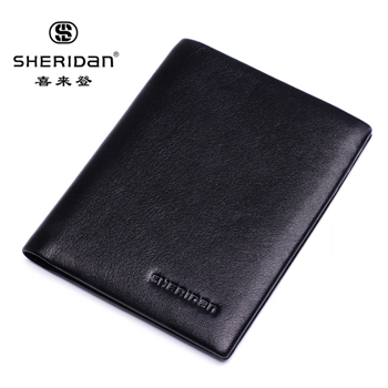 Sheridan钱包男 商务 皮夹横款 短款黑色钱包NL161012S 黑色